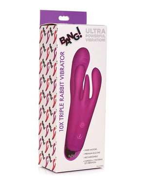 Bang! Triple Rabbit Vibrator Purple Vibrators
