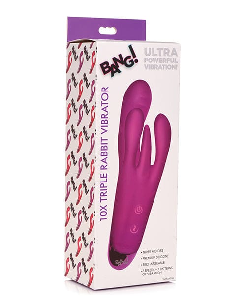 Bang! Triple Rabbit Vibrator Purple Vibrators