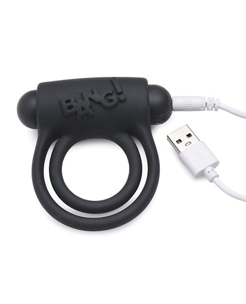 Bang! Vibrating Cock Ring & Bullet W/remote Control Black Penis Enhancement