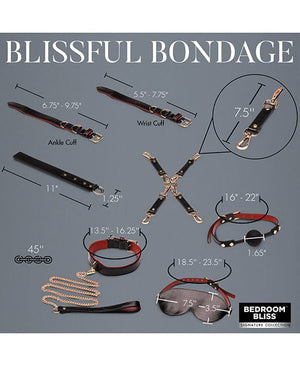 Bedroom Bliss Lover's Deluxe Bondage Set Bondage Blindfolds & Restraints