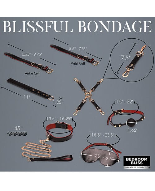 Bedroom Bliss Lover's Deluxe Bondage Set Bondage Blindfolds & Restraints