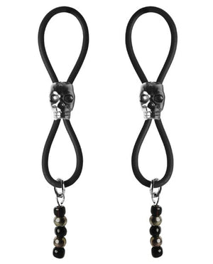 Bijoux de Nip Nipple Halos Black Skull Slider - Black/Silver Bondage Blindfolds & Restraints