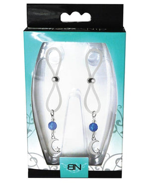 Bijoux de Nip Nipple Halos Moon & Star Charm - Blue/Clear Bondage Blindfolds & Restraints