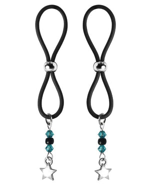 Bijoux De Nip Nipple Halos Star Charm Turquoise/Black Bondage Blindfolds & Restraints