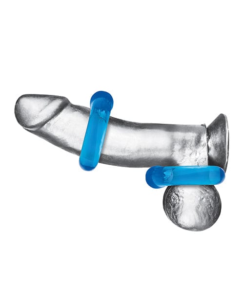 Blue Line C & B Ultra-Stretch Stamina Endurance Ring - Jelly Blue Pack of 2 Penis Enhancement