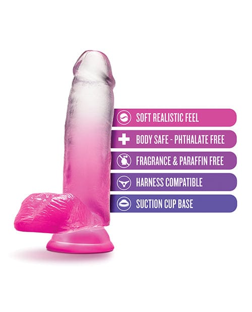 Blush B Yours 7" Sugar Magnolia Dildo - Fuchsia Dongs & Dildos