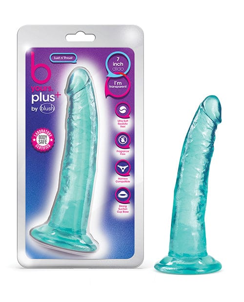 Blush B Yours Plus 7.5" Lust N' Thrust Dildo Teal Dongs & Dildos