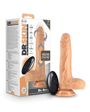 Blush Dr. Skin Silicone Dr. Grey 7" Thrusting Dildo - Vanilla Dongs & Dildos
