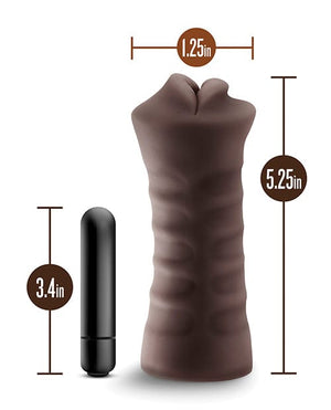 Blush EnLust Mouth Stroker w/Vibrating Bullet - Krystal Dolls & Masturbators