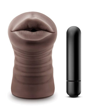 Blush EnLust Mouth Stroker w/Vibrating Bullet - Krystal Dolls & Masturbators