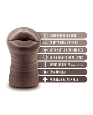 Blush EnLust Mouth Stroker w/Vibrating Bullet - Krystal Dolls & Masturbators