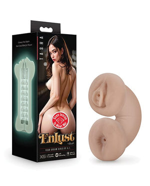 Blush EnLust Soft & Wet Glow-in-the-Dark Pussy & Ass Stroker - Tasha Dolls & Masturbators