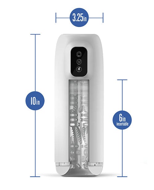 Blush M for Men Robo Bator Powered Vibrating Stroker - White Dolls & Masturbators