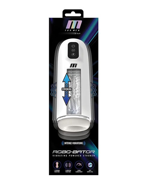 Blush M for Men Robo Bator Powered Vibrating Stroker - White Dolls & Masturbators