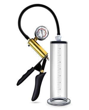 Blush Performance VX6 Vacuum Penis Pump w/Brass Pistol & Pressure Gauge - Clear Penis Enhancement
