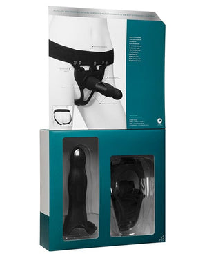 Body Extensions Be Daring 2 Piece Strap On Set - Black Strap Ons