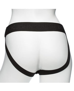 Body Extensions Be Naughty Vibrating 4 Piece Strap On Set - Black Strap Ons