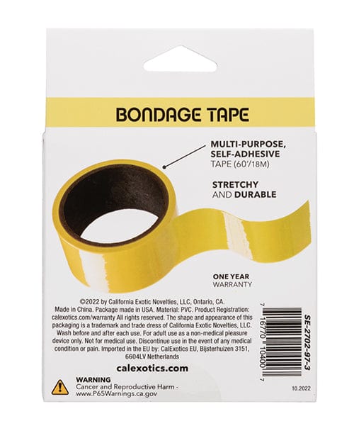 Boundless Bondage Tape - Yellow Bondage Blindfolds & Restraints