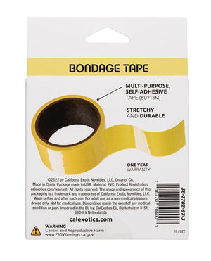 Boundless Bondage Tape - Yellow Bondage Blindfolds & Restraints
