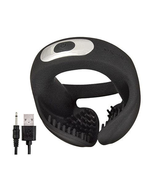 Cockpower Scrotum Hugger Cock Ring - Black Penis Enhancement