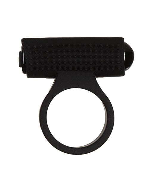 Cosmic Cock Ring w/Rechargeable Bullet - 9 Functions Black Penis Enhancement