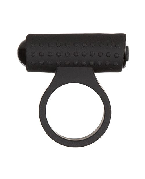 Cosmic Cock Ring w/Rechargeable Bullet - 9 Functions Black Penis Enhancement