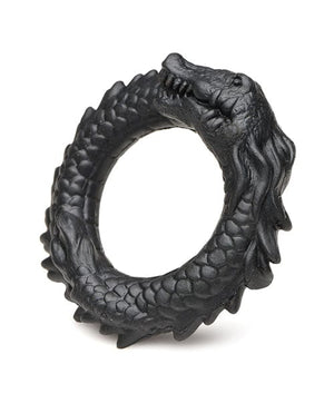 Creature Cocks Caiman Silicone Cock Ring - Black Penis Enhancement