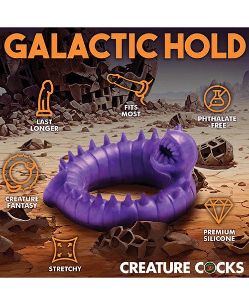 Creature Cocks Slitherine Silicone Cock Ring - Purple Penis Enhancement