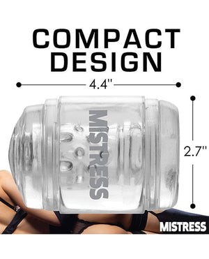 Curve Toys Mistress Double Shot Pussy & Ass Mini Masturbator - Clear Dolls & Masturbators