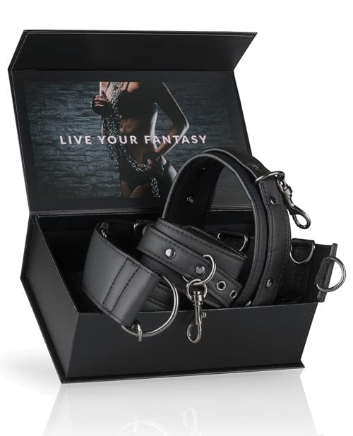 Easy Toys Neck To Wrist Restraint Set - Black Bondage Blindfolds & Restraints