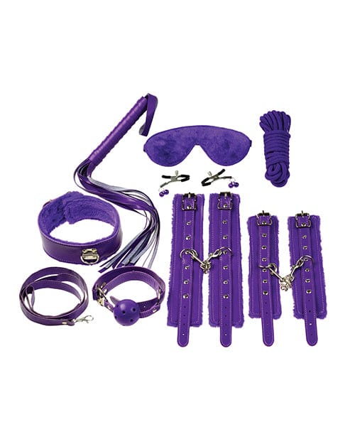 Everything Bondage 12 Piece Kit Purple Bondage Blindfolds & Restraints