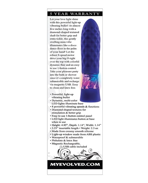 Evolved Raver Light Up Bullet - Purple Stimulators