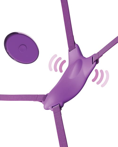 Fantasy For Her Ultimate Butterfly Strap On - Purple Stimulators