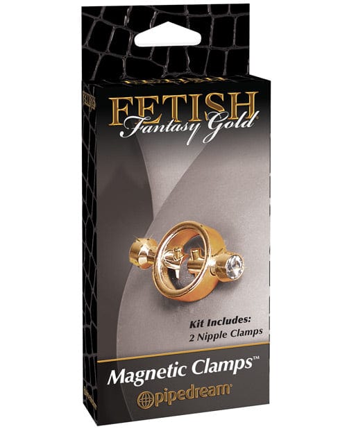 Fetish Fantasy Gold Magnetic Nipple Clamps - Gold Bondage Blindfolds & Restraints