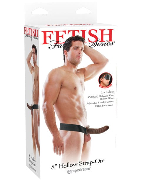 "Fetish Fantasy Series 8"" Hollow Strap On" Brown Strap Ons
