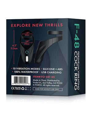 Forto F-48 Perineum Double C-ring Black Penis Enhancement