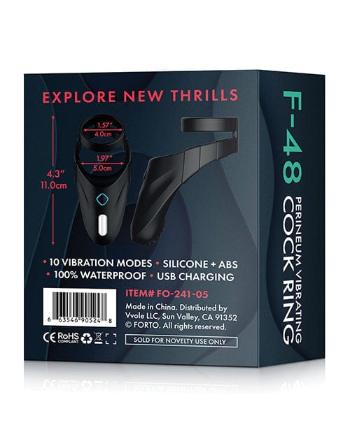 Forto F-48 Perineum Double C-ring Black Penis Enhancement
