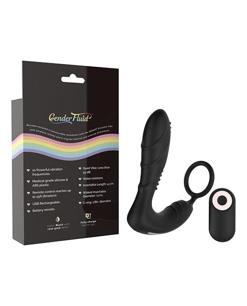 Gender Fluid Enrapt Prostate Vibe w/Remote - Black Anal Products