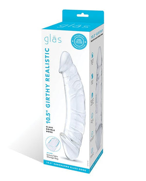 Glas 10.5" Realistic Girthy Glass Double Dong - Clear Dongs & Dildos