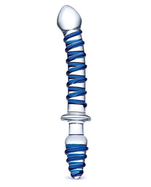 Glas 10" Mr. Swirly Double Ended Glass Dildo & Butt P Dongs & Dildos