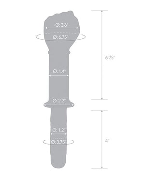 Glas 11" Fist Double Ended w/Handle Grip Dongs & Dildos