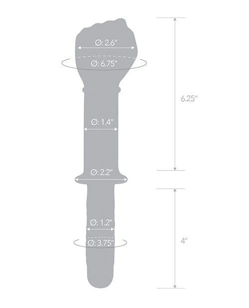 Glas 11" Fist Double Ended w/Handle Grip Dongs & Dildos