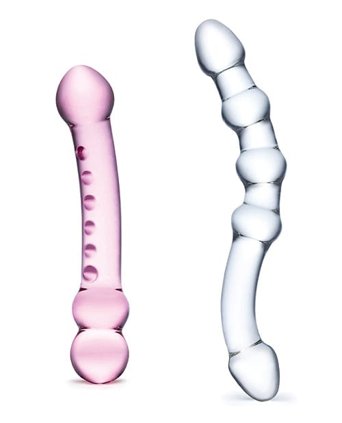 Glas 2 Pc Double Pleasure Glass Dildo Set Dongs & Dildos