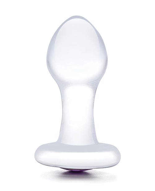 Glas 3.5" Bling Bling Glass Butt Plug - Clear Anal Products