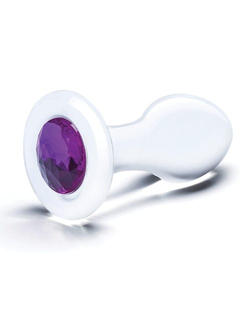 Glas 3.5" Bling Bling Glass Butt Plug - Clear Anal Products