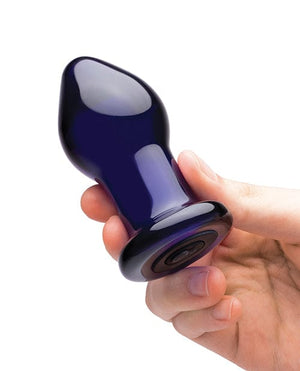 Glas 3.5" Rechargeable Vibrating Butt Plug - Blue Anal Products