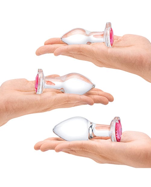 Glas 3 pc Heart Jewel Glass Anal Training Kit Anal Products