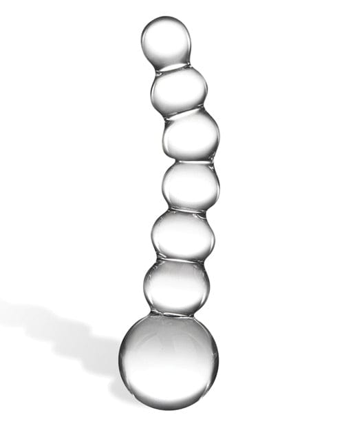 Glas 5" Curved Glass Beaded Dildo Dongs & Dildos