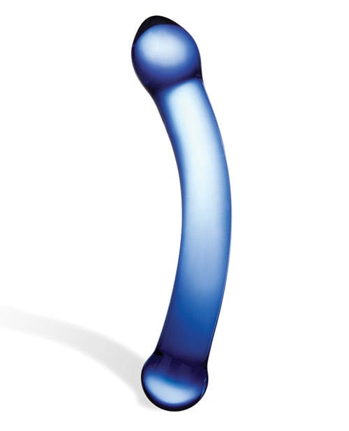 Glas 6" Curved G-Spot Glass Dildo - Blue Dongs & Dildos