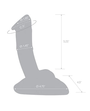 Glas 7.5" Rideable Standing Cock w/Stability Base Dongs & Dildos